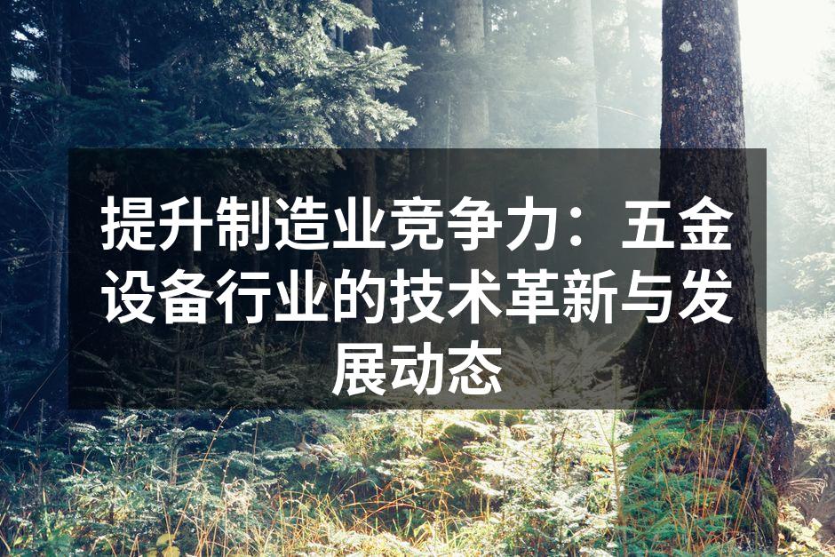 五金设备的现代化生产线